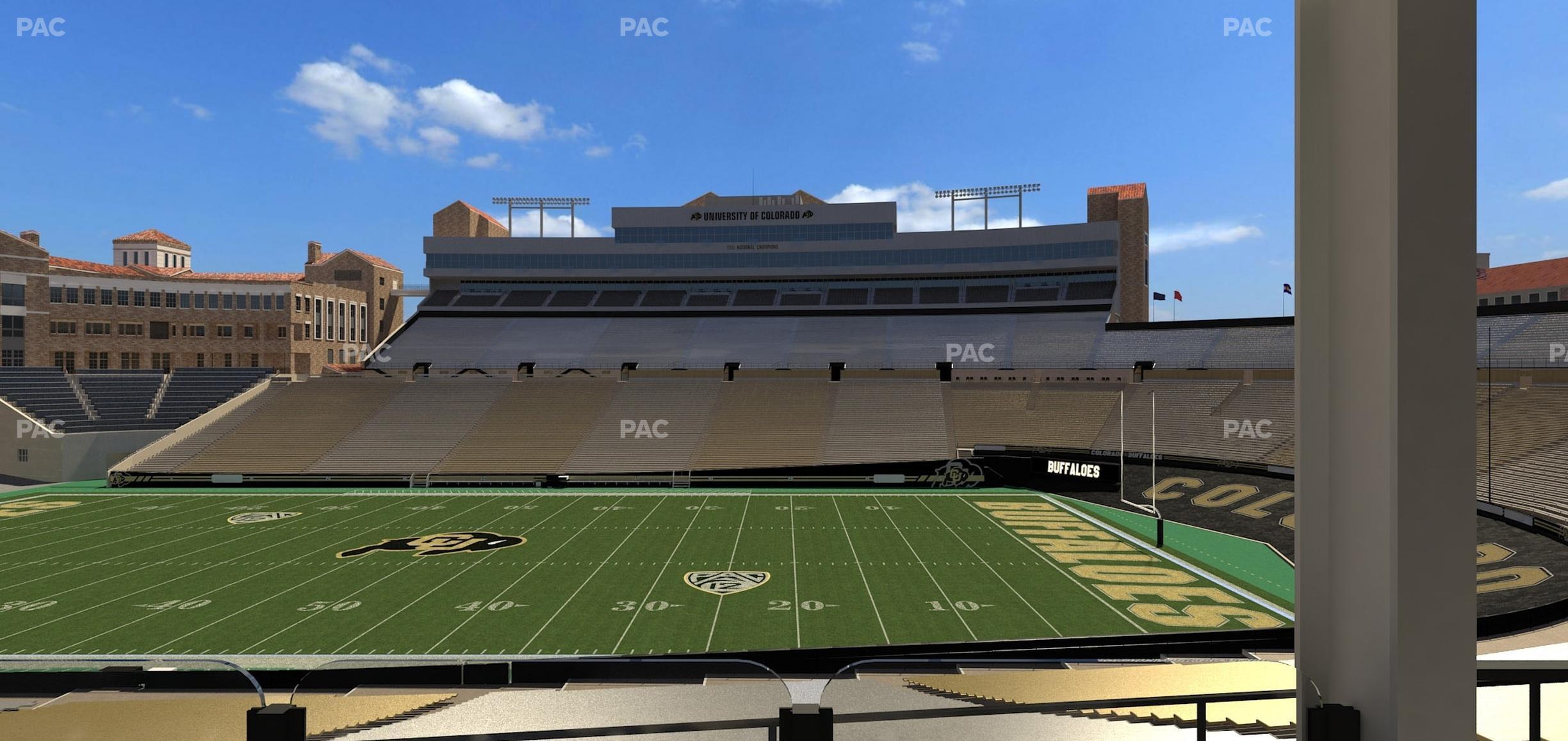 Seating view for Folsom Field Section 202