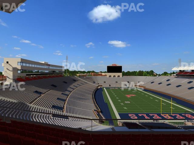 Seating view for Vaught Hemingway Stadium Section South Zone Club 115