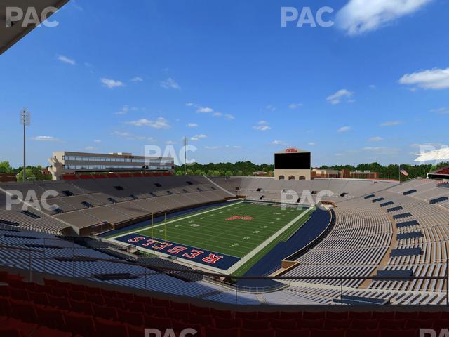 Seating view for Vaught Hemingway Stadium Section South Zone Club 108