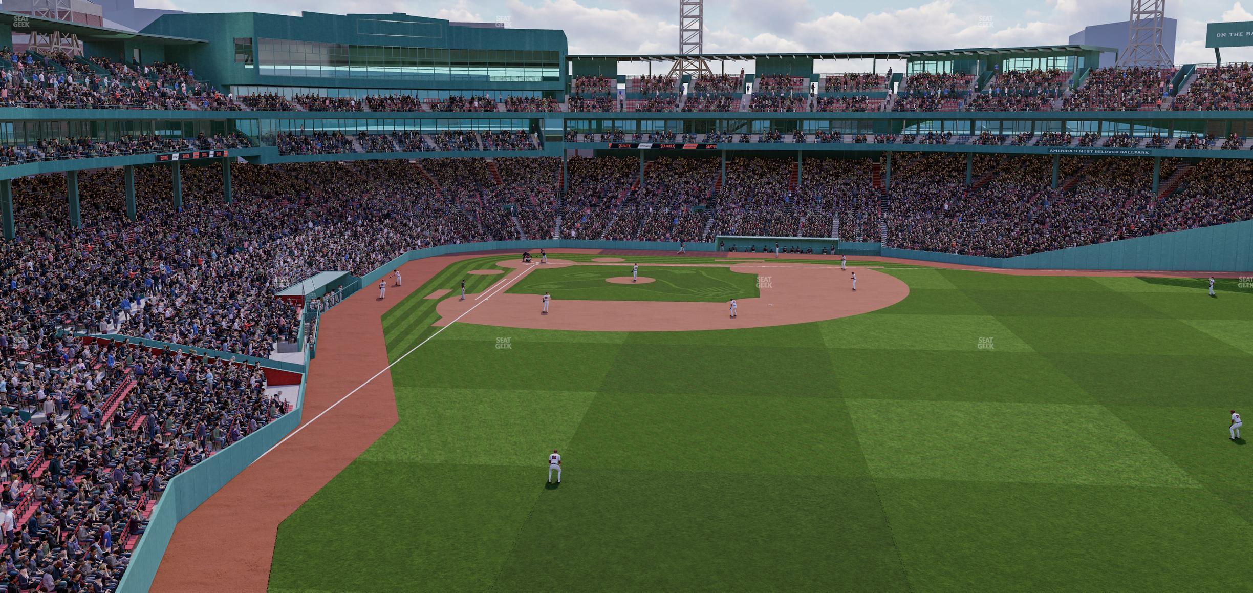 Seating view for Fenway Park Section Right Field Roof Deck Table 201