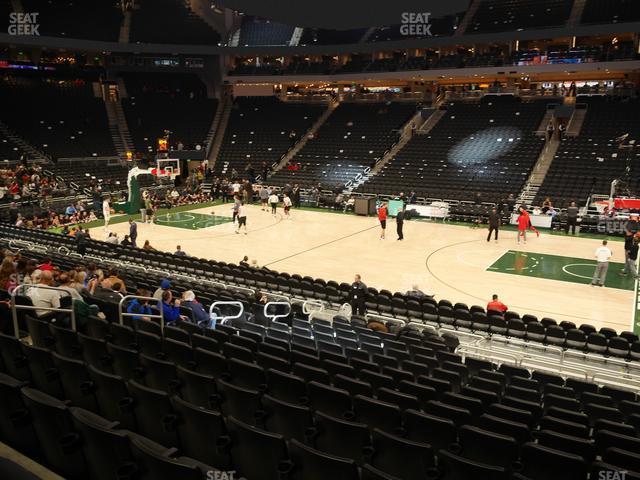 Seating view for Fiserv Forum Section 105