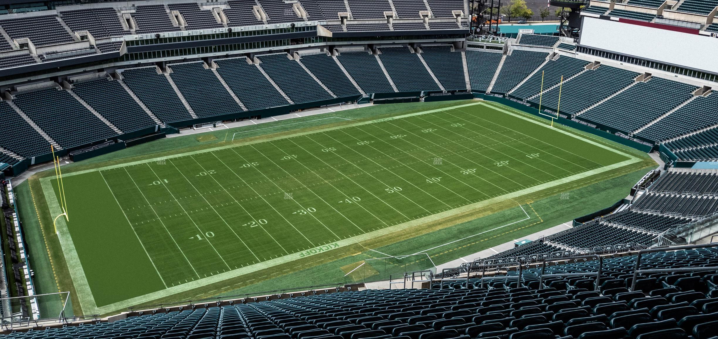 Seating view for Lincoln Financial Field Section 221