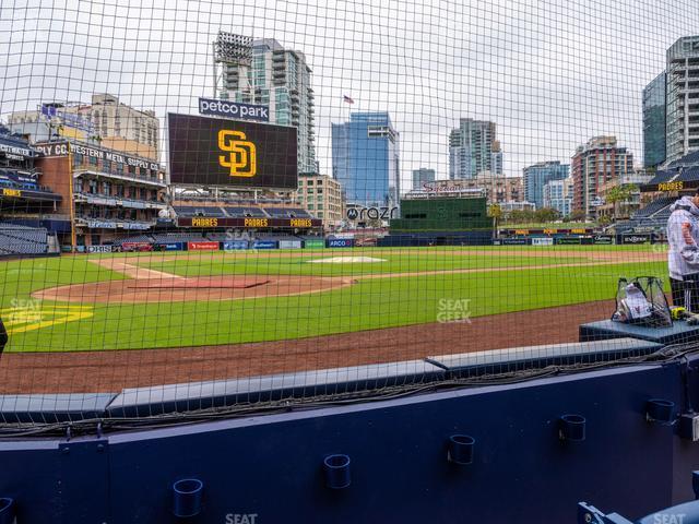 Seating view for Petco Park Section Dugout 3