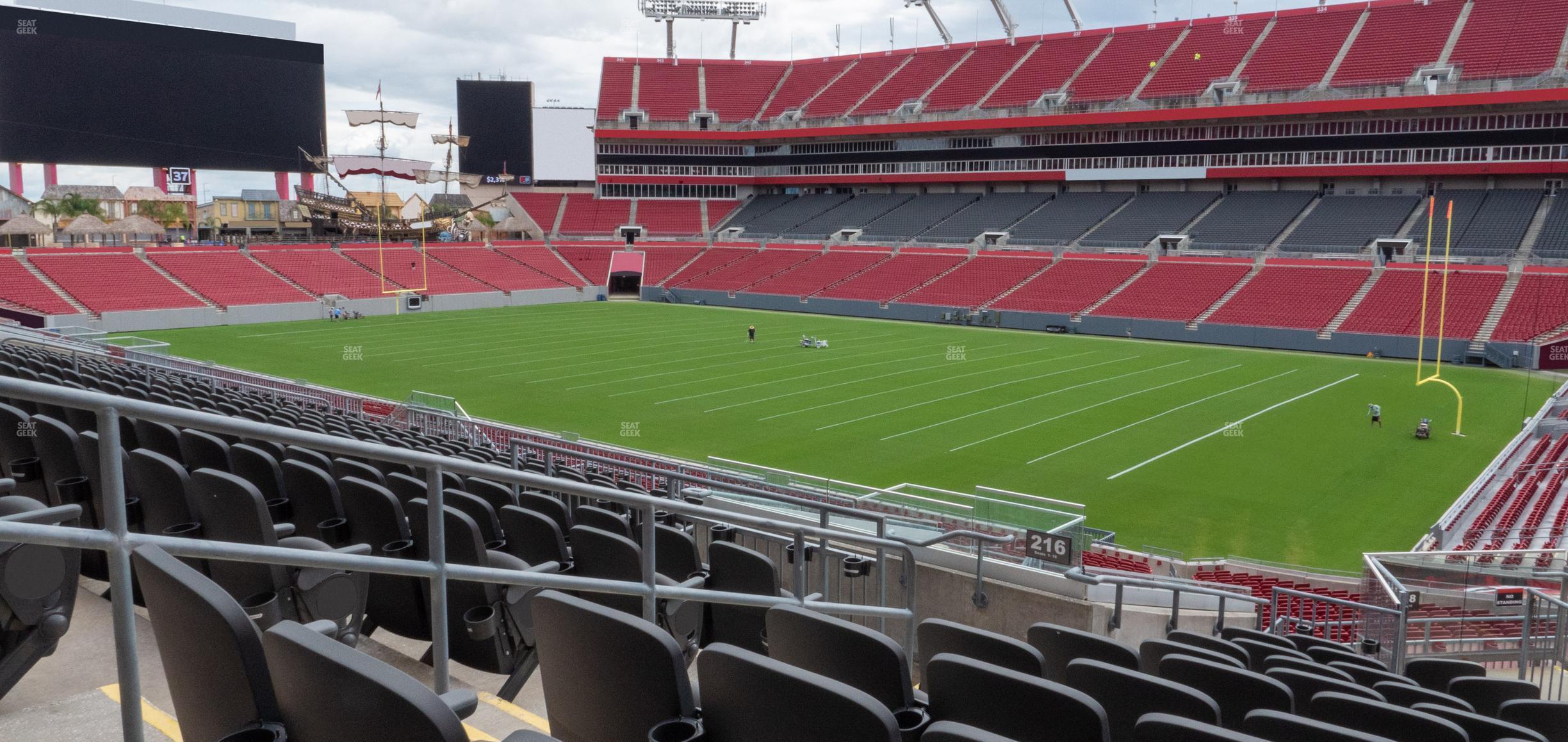 Seating view for Raymond James Stadium Section 216