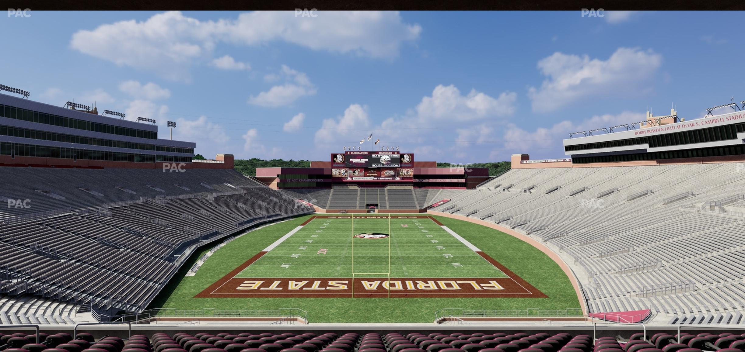 Seating view for Doak Campbell Stadium Section Club 221