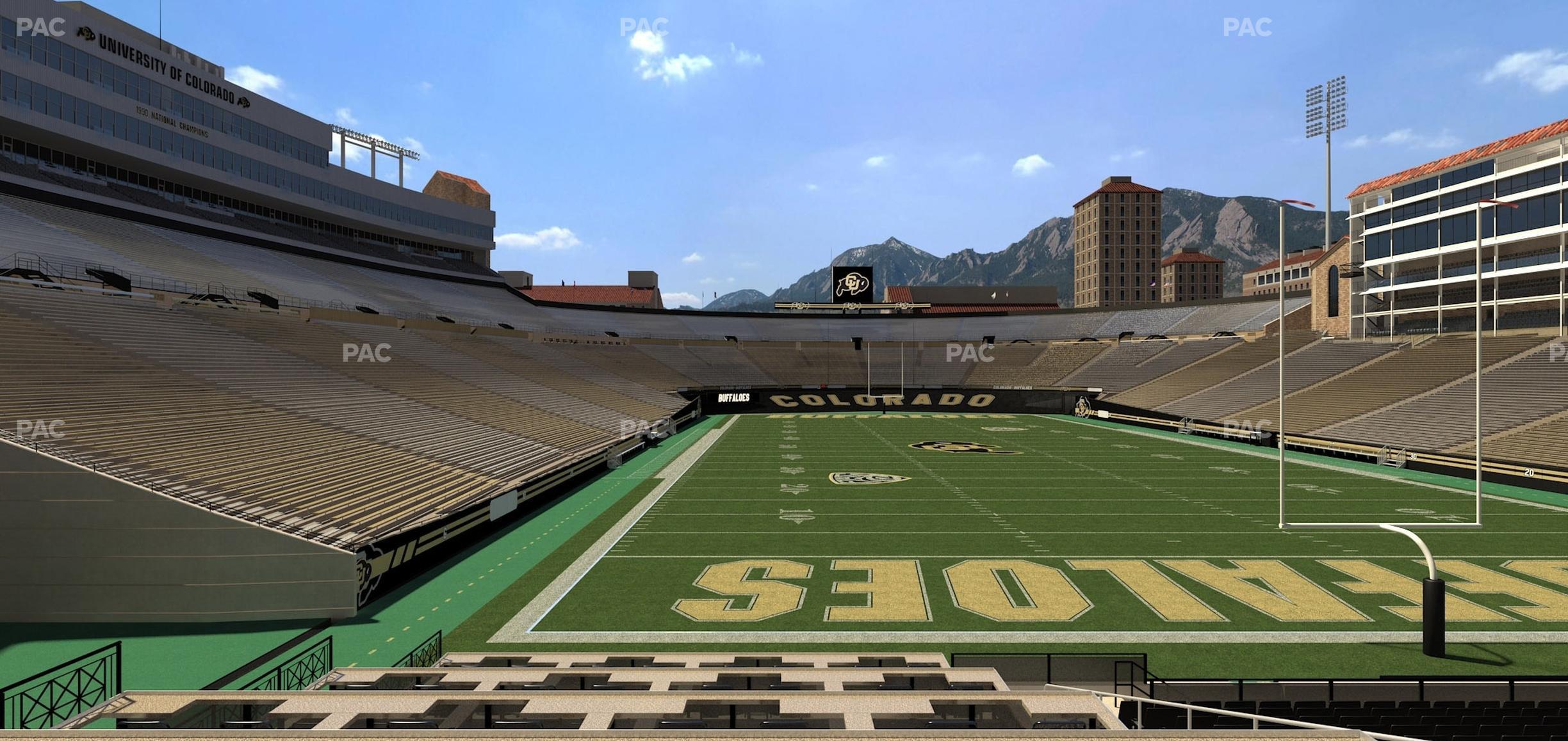 Seating view for Folsom Field Section Loge Box 158