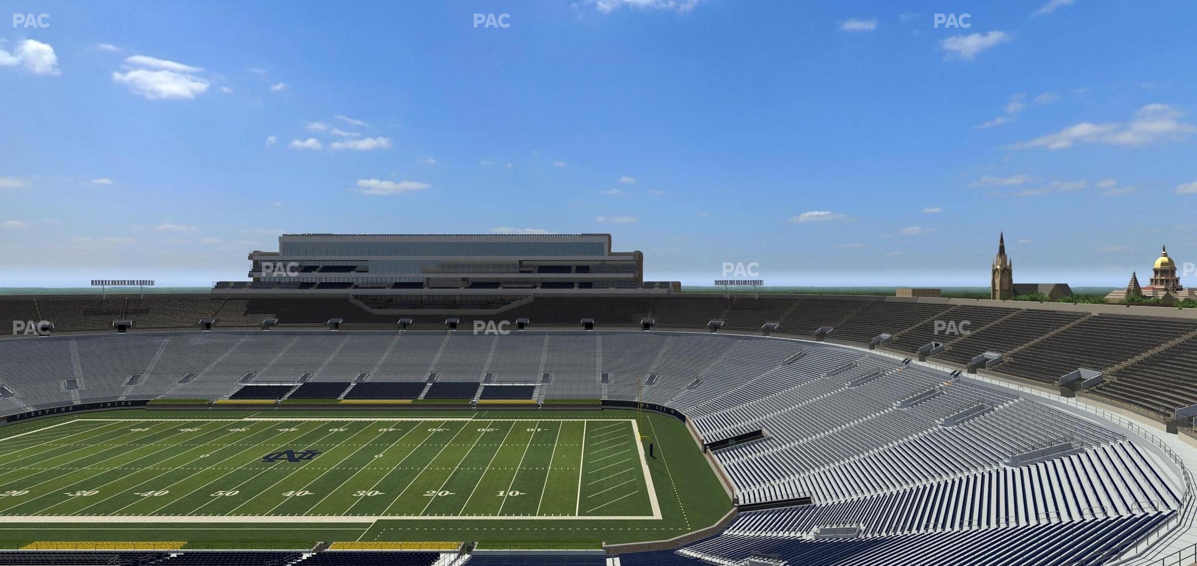 Seating view for Notre Dame Stadium Section Corbett Loge 704