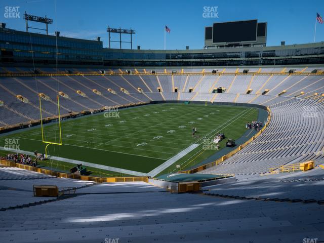 Seating view for Lambeau Field Section 133