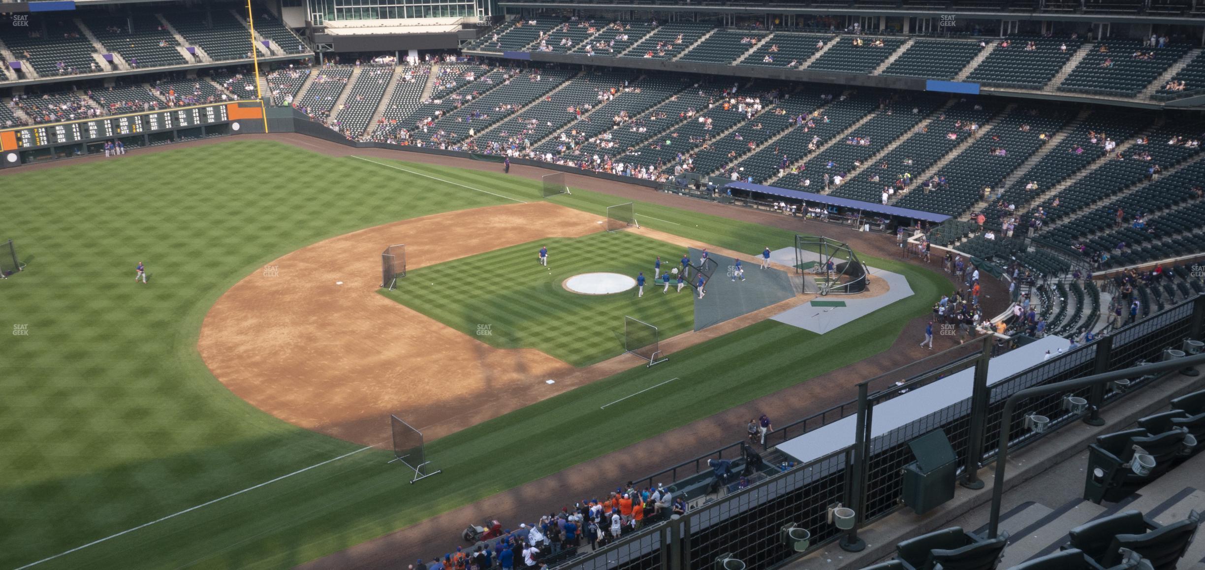 Seating view for Coors Field Section Lower 343