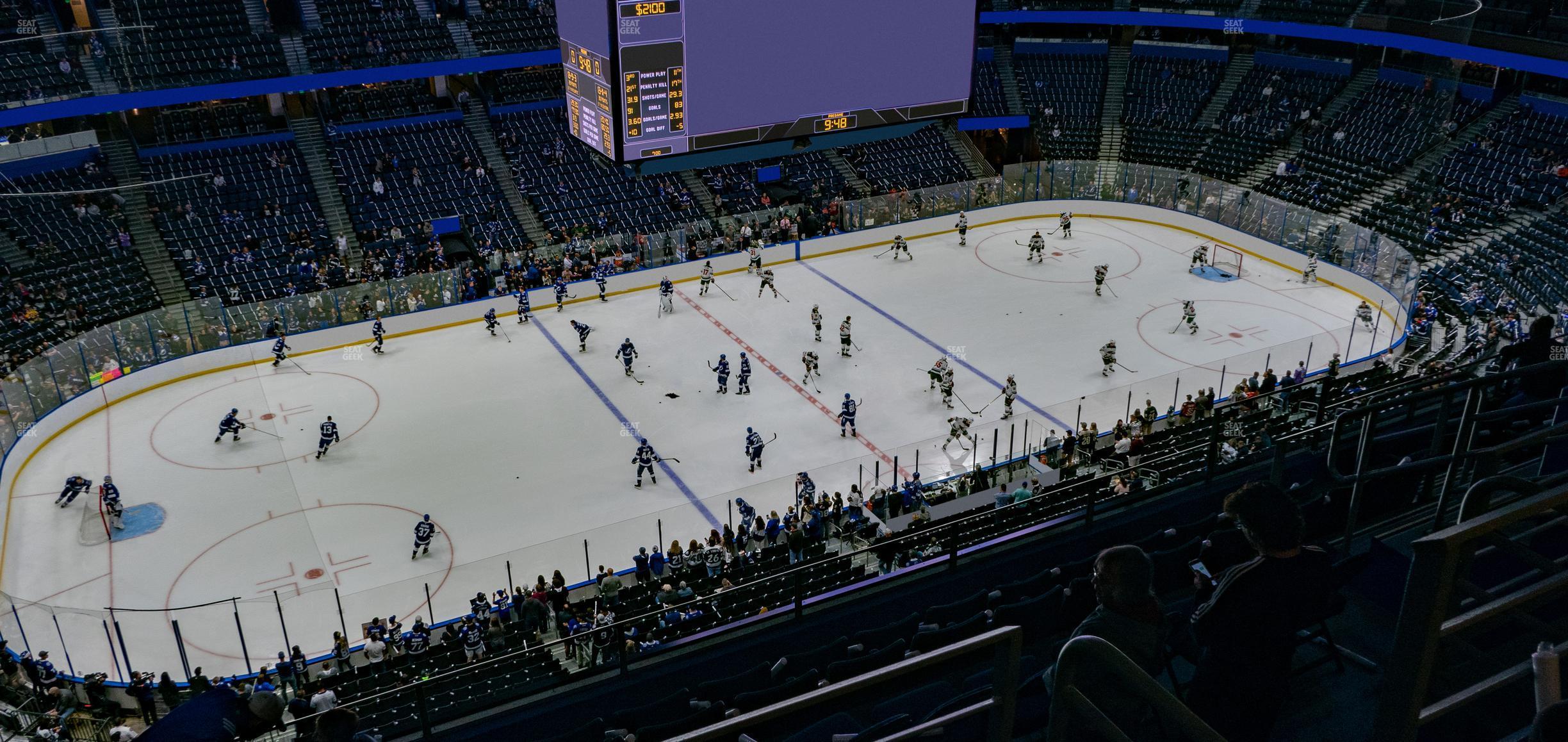 Seating view for Amalie Arena Section 318