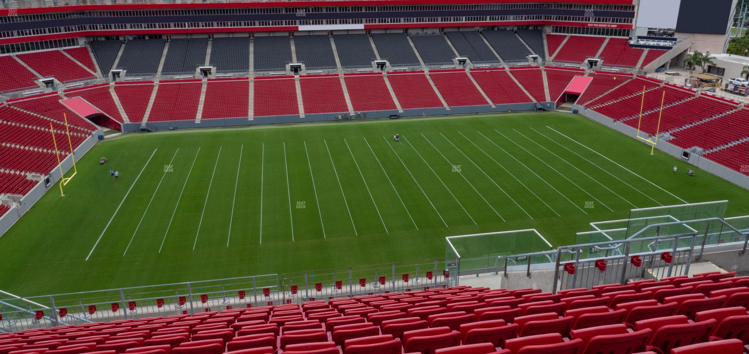 Seating view for Raymond James Stadium Section 309