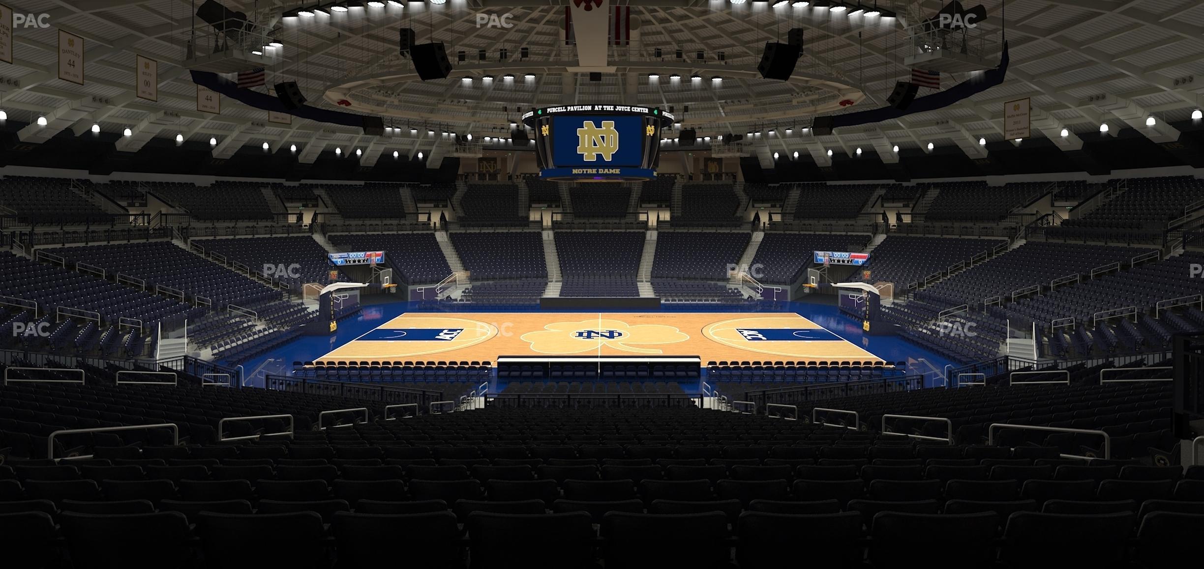 Seating view for Purcell Pavilion at the Joyce Center Section 110