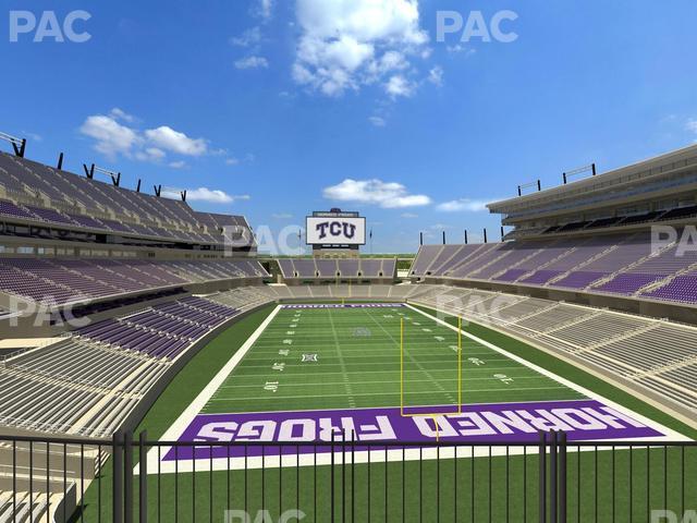 Seating view for Amon G. Carter Stadium Section South End Zone Suite 4