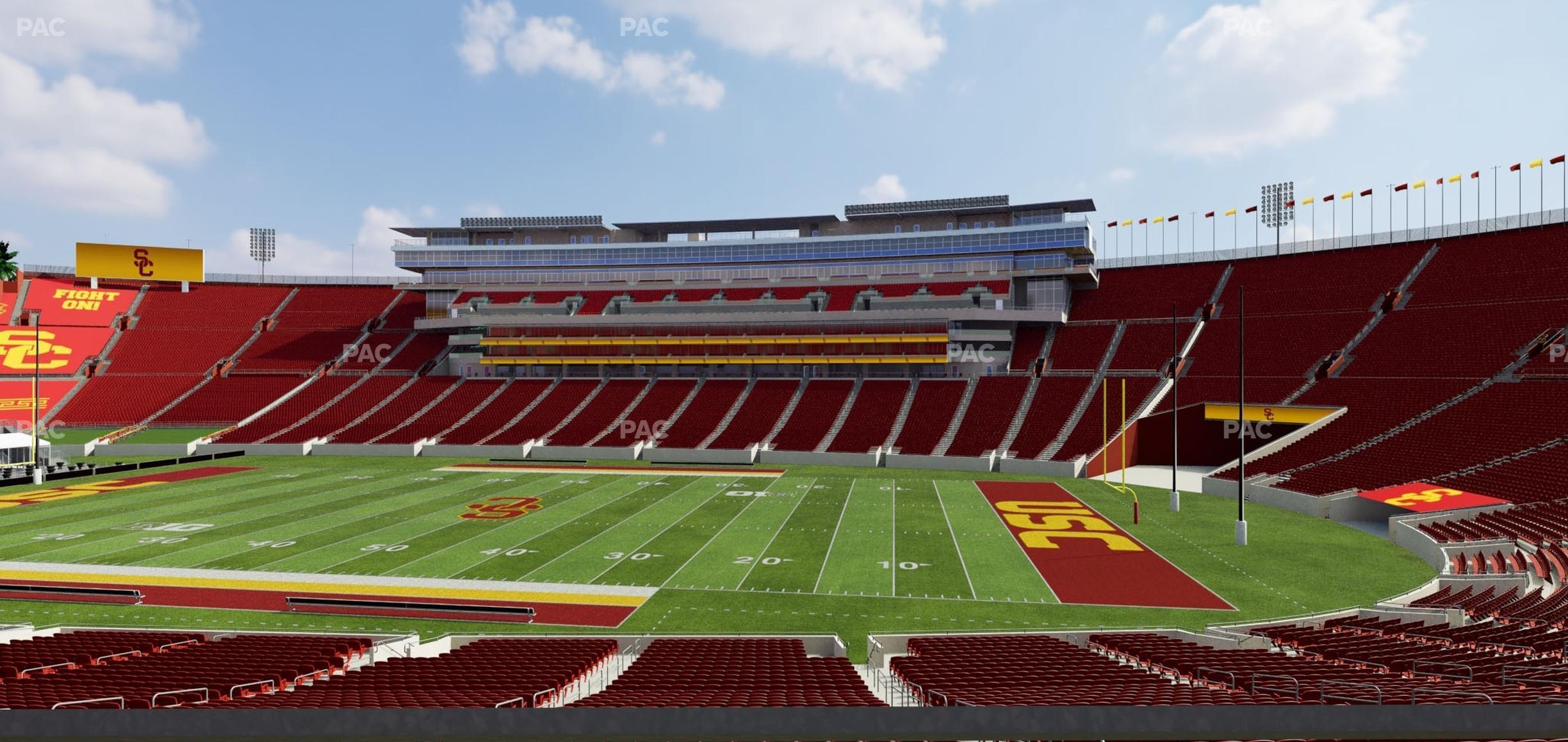 Seating view for Los Angeles Memorial Coliseum Section 120 A