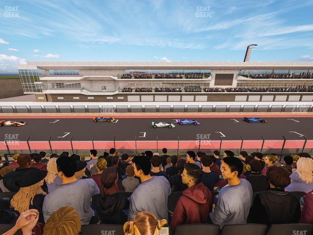 Seating view for Circuit of The Americas Section Main Grandstand Club Level 205