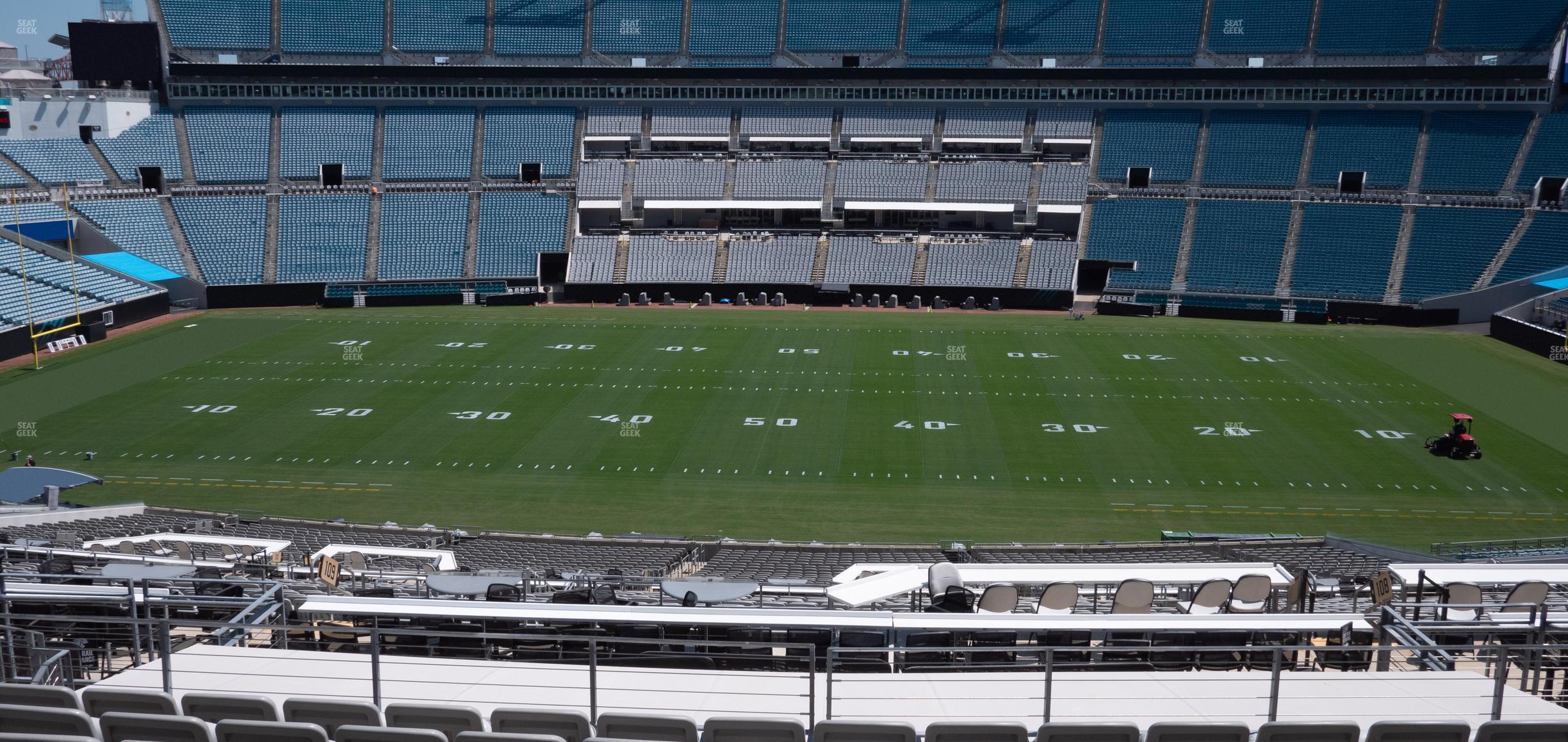 Seating view for EverBank Stadium Section Gallagher Club 209