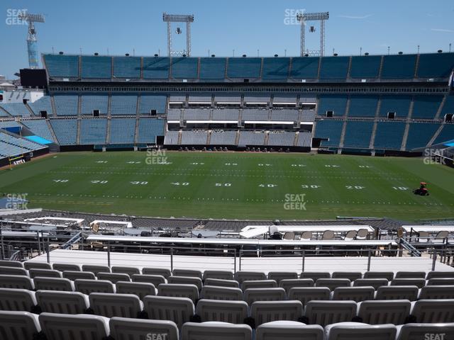 Seating view for EverBank Stadium Section Gallagher Club 209