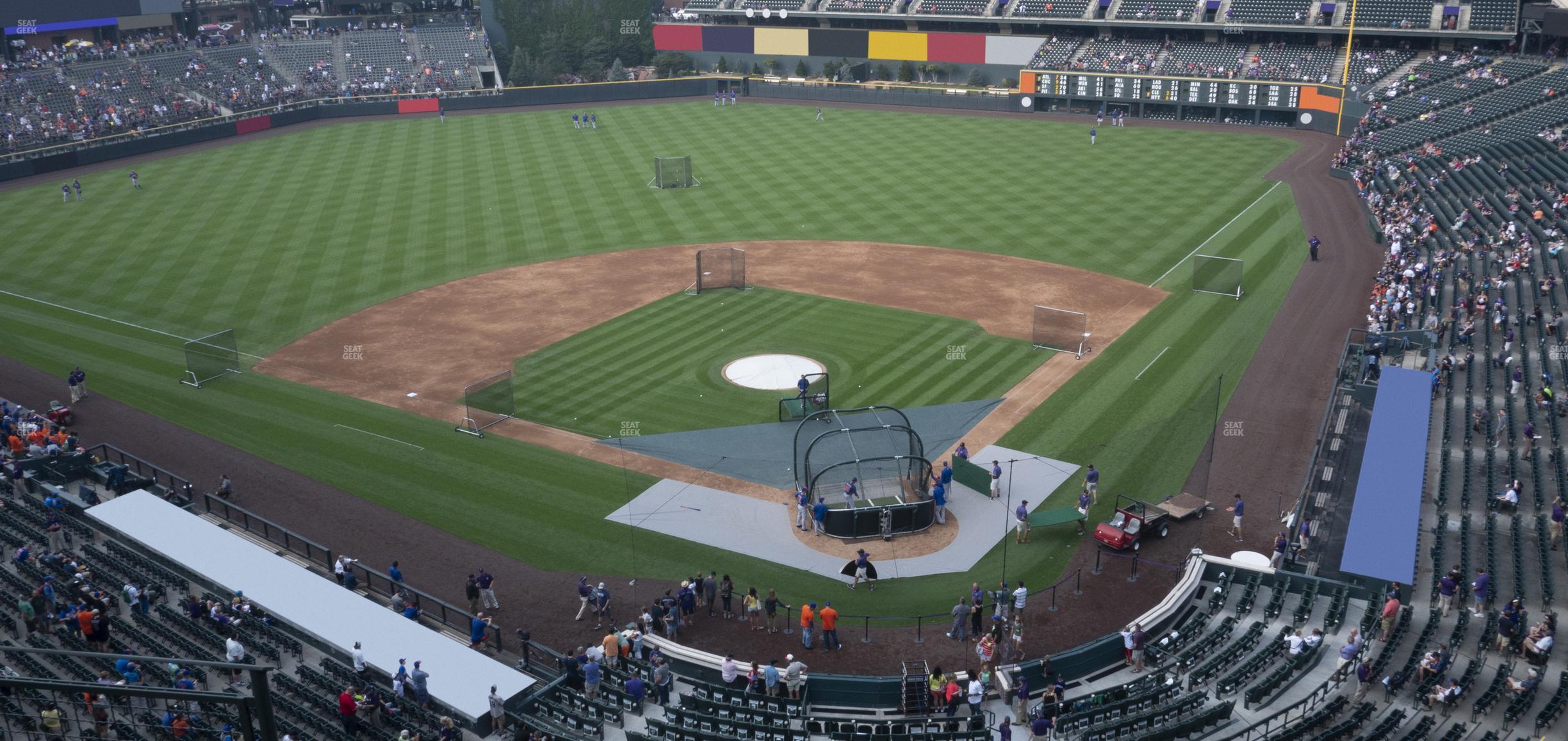 Seating view for Coors Field Section Lower 332