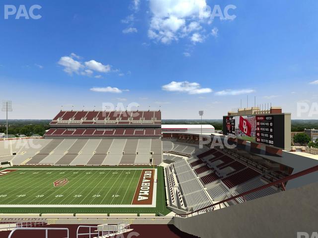 Seating view for Gaylord Family Oklahoma Memorial Stadium Section 101