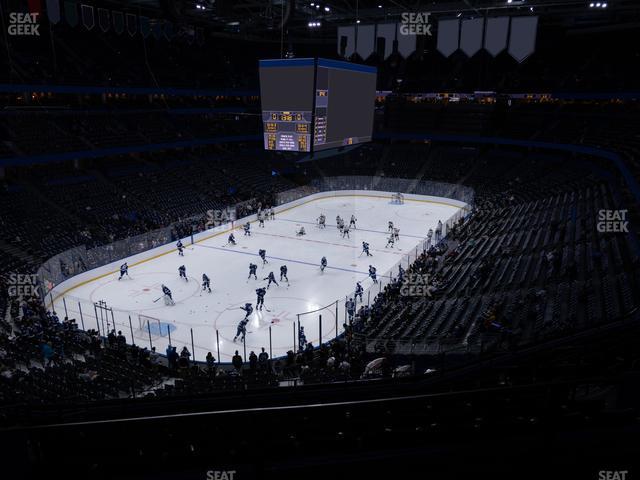 Seating view for Amalie Arena Section Club 11