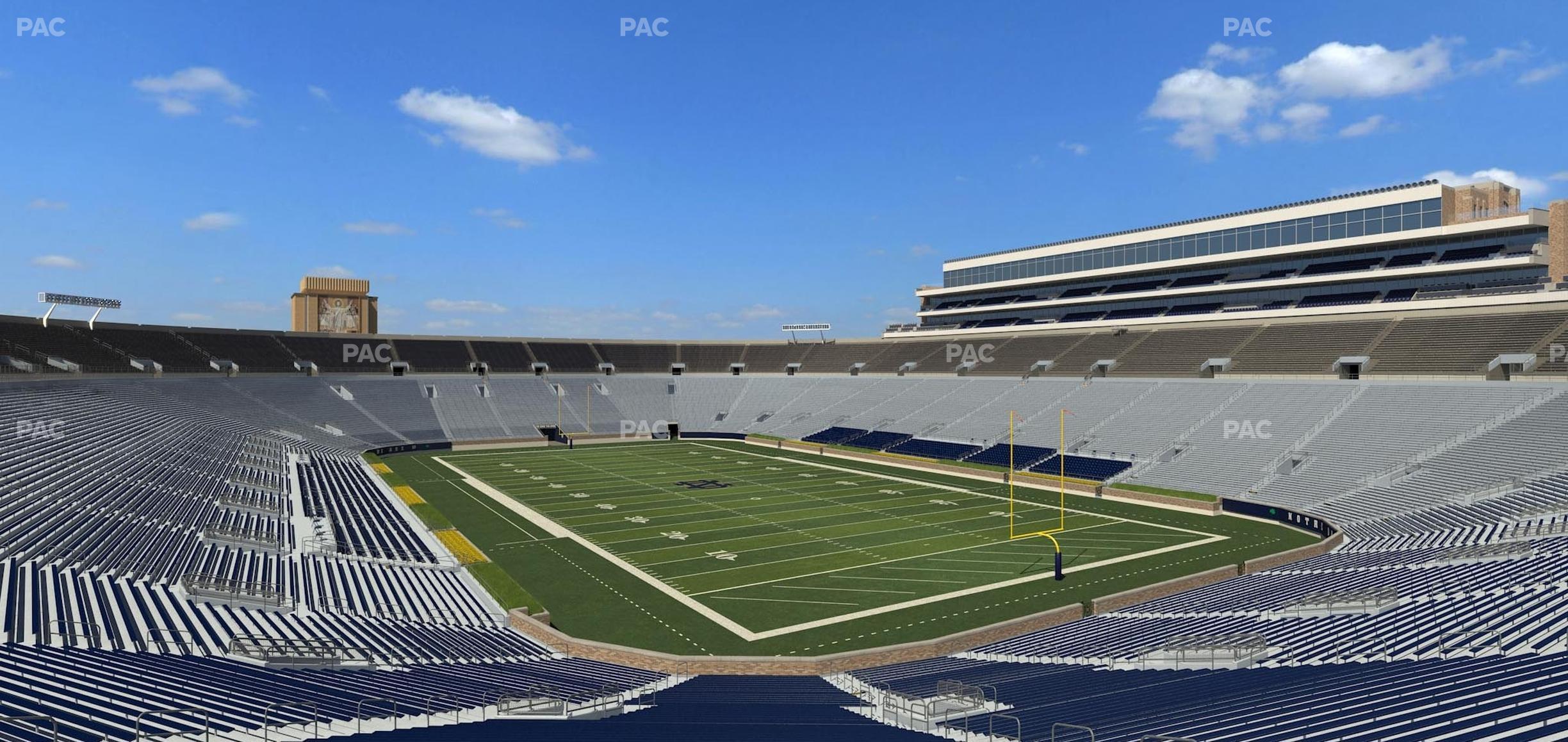 Seating view for Notre Dame Stadium Section 122