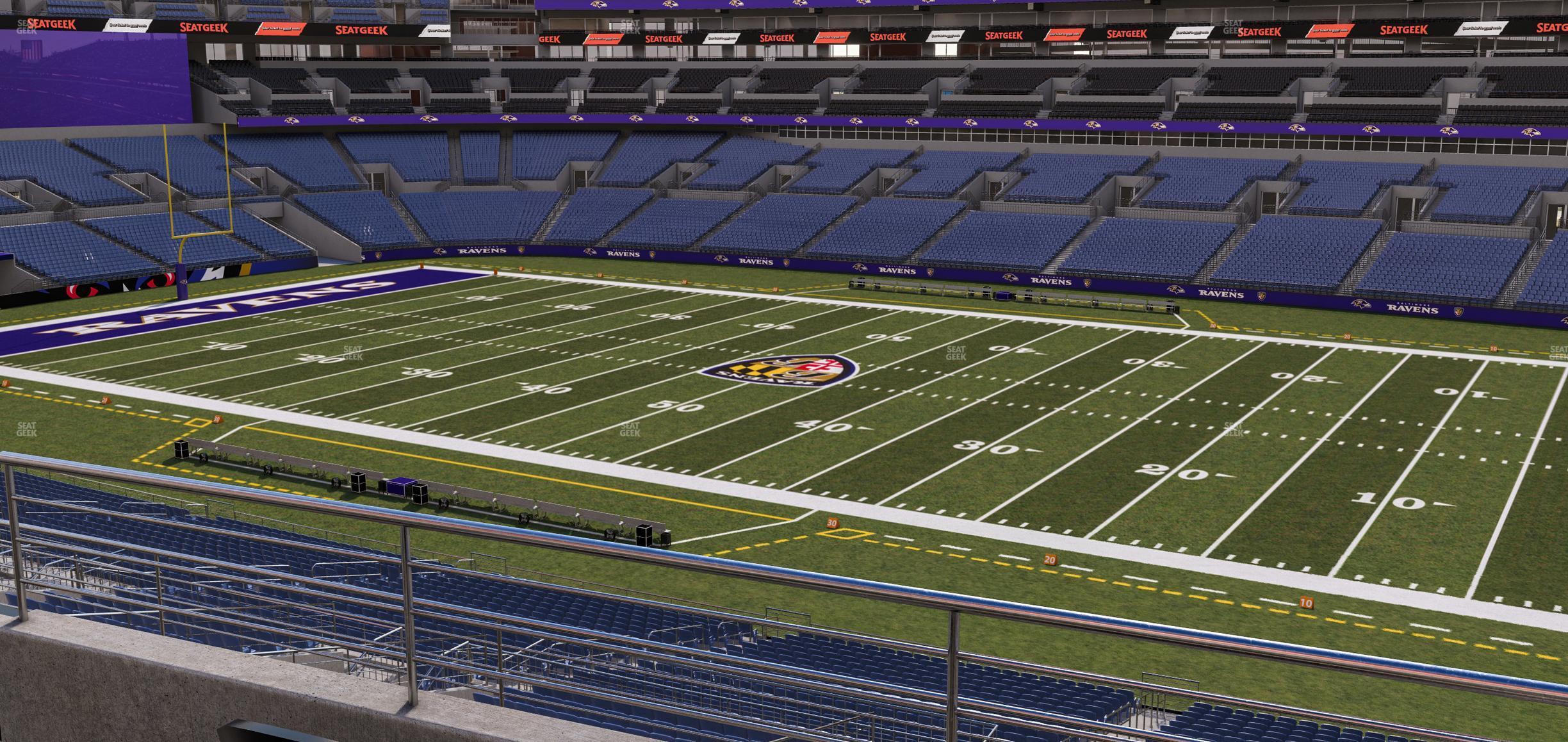 Seating view for M&T Bank Stadium Section 250