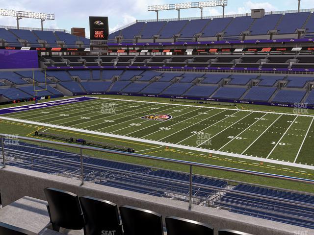 Seating view for M&T Bank Stadium Section 250