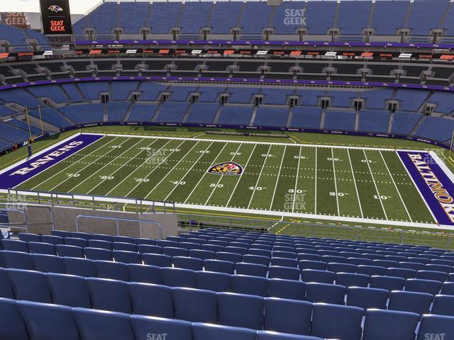 Seating view for M&T Bank Stadium Section 552