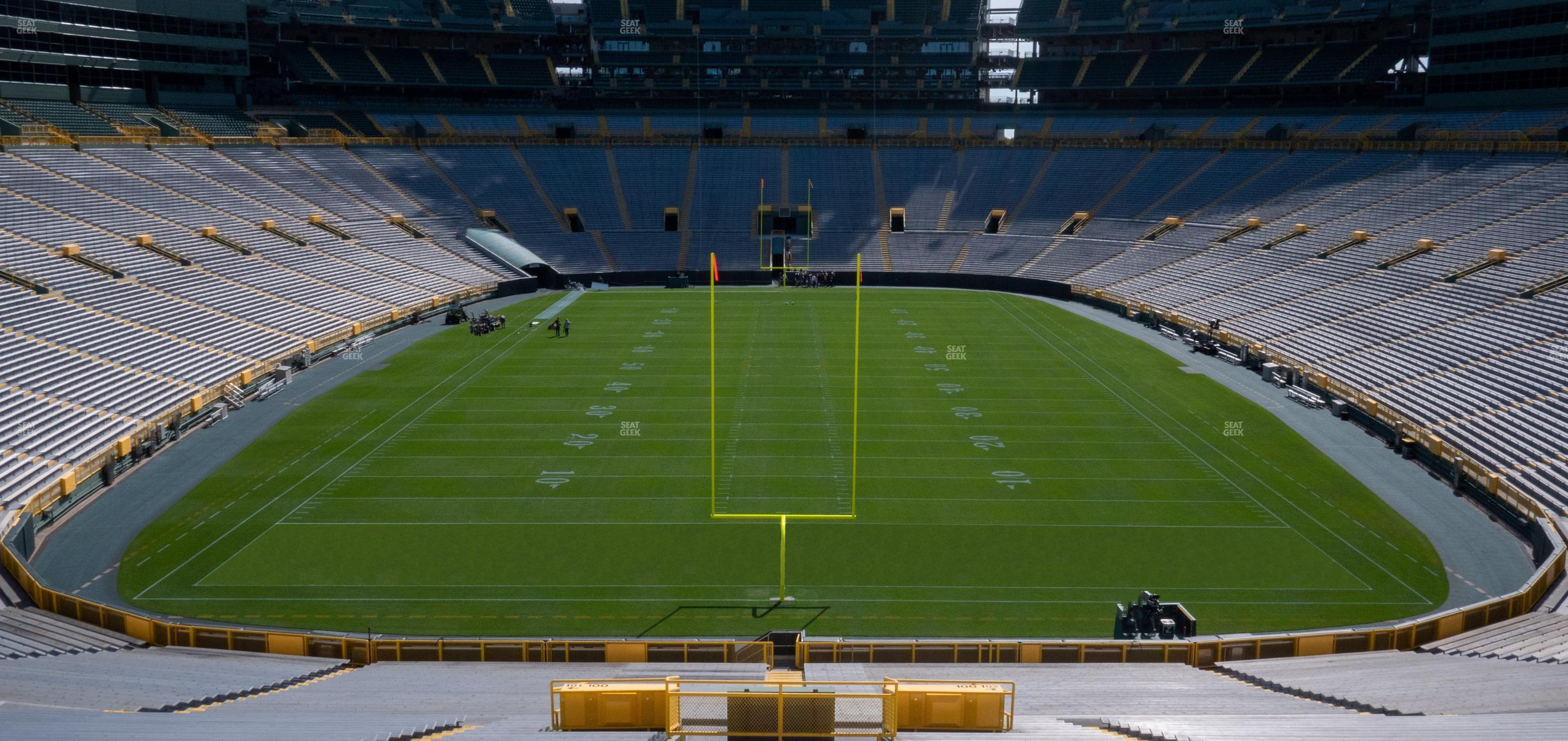 Seating view for Lambeau Field Section 100