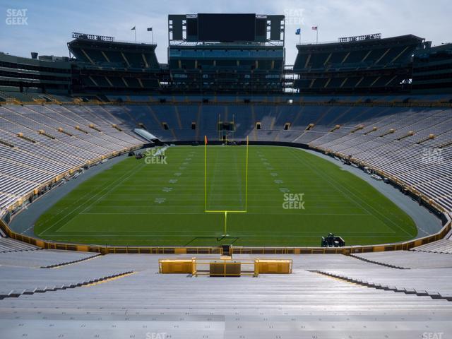 Seating view for Lambeau Field Section 100