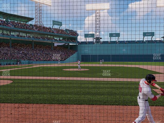 Seating view for Fenway Park Section Dugout Box 30