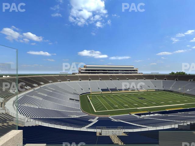 Seating view for Notre Dame Stadium Section Duncan Loge 736