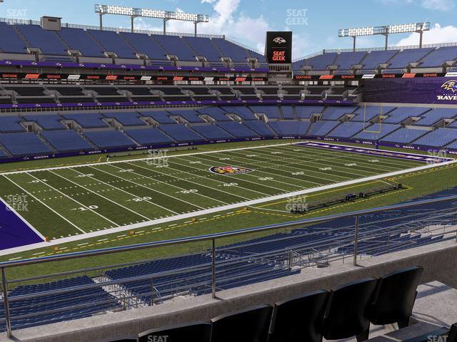 Seating view for M&T Bank Stadium Section 204