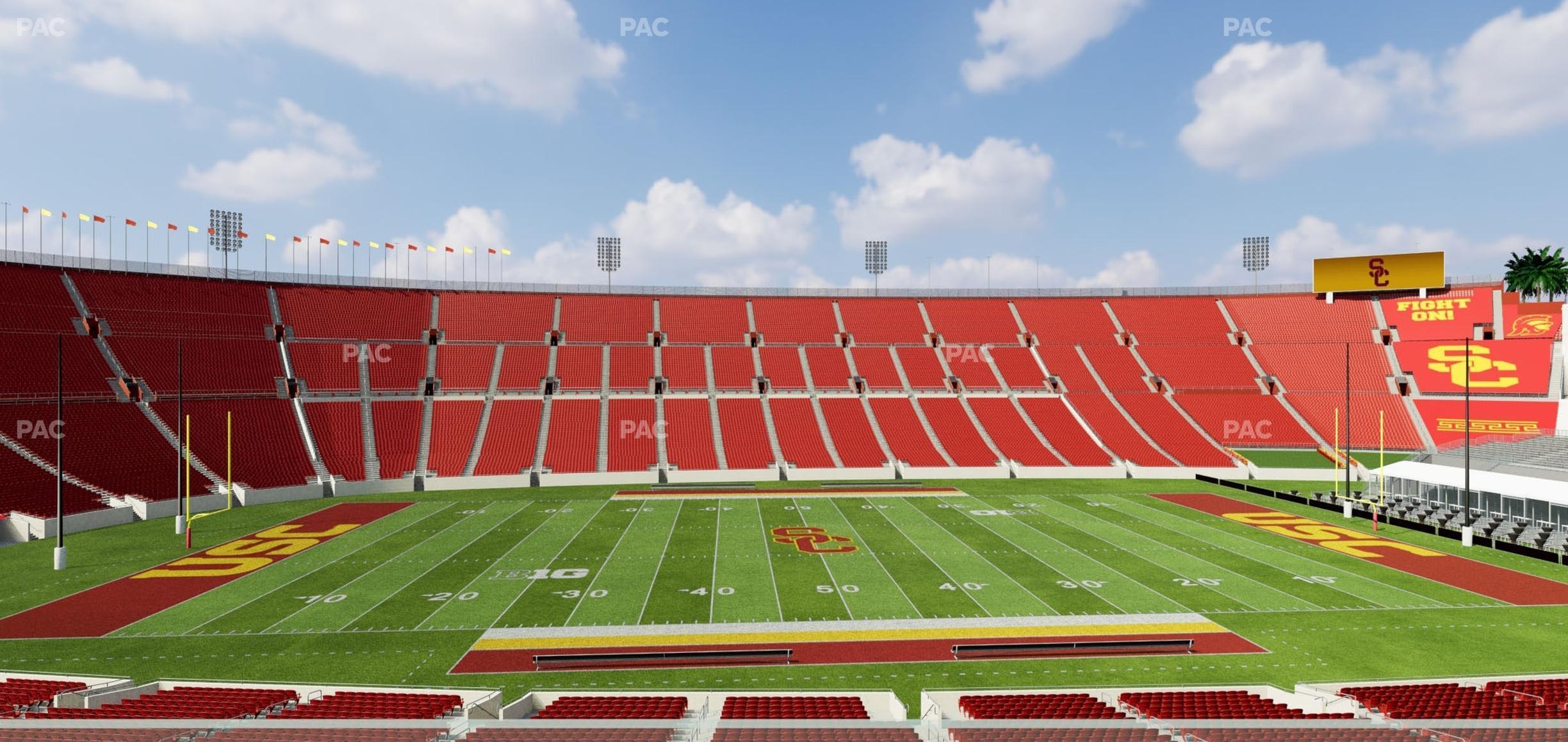 Seating view for Los Angeles Memorial Coliseum Section Founders Suite 207