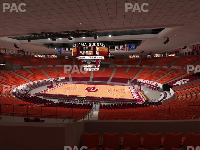 Seating view for Lloyd Noble Center Section 206