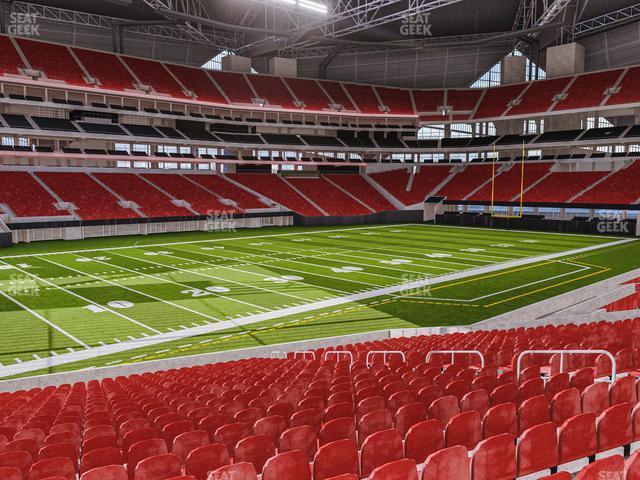 Seating view for Mercedes-Benz Stadium Section 132