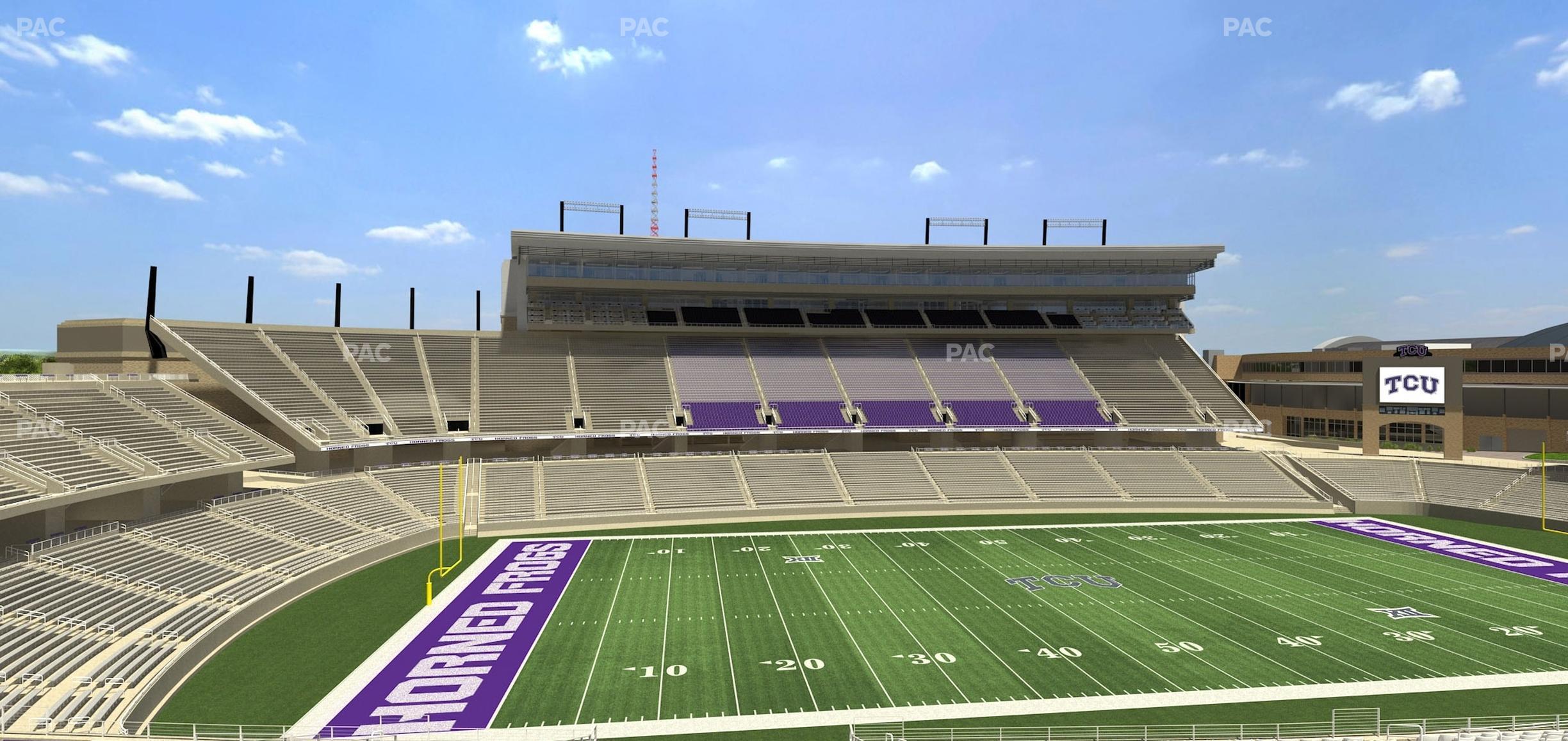 Seating view for Amon G. Carter Stadium Section Champions Club 210