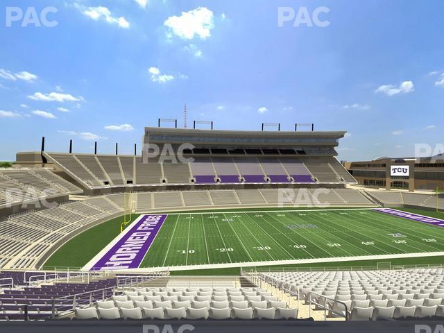 Seating view for Amon G. Carter Stadium Section Champions Club 210