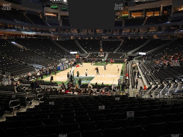 Seating view for Fiserv Forum Section 110