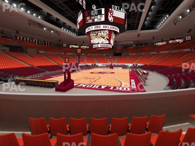 Seating view for Lloyd Noble Center Section 127