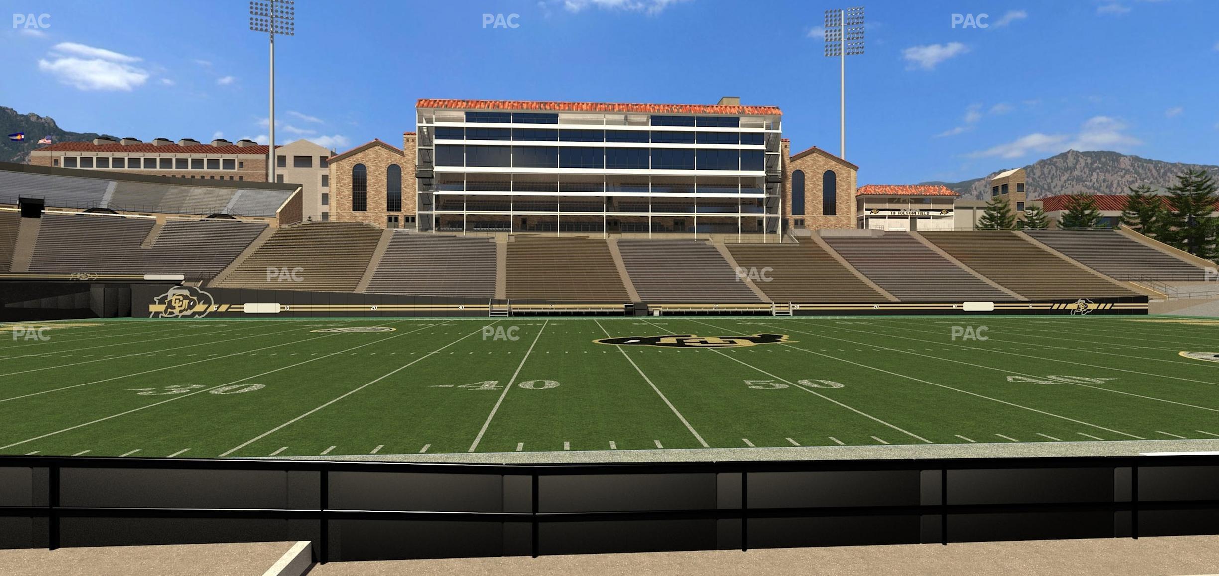 Seating view for Folsom Field Section 117