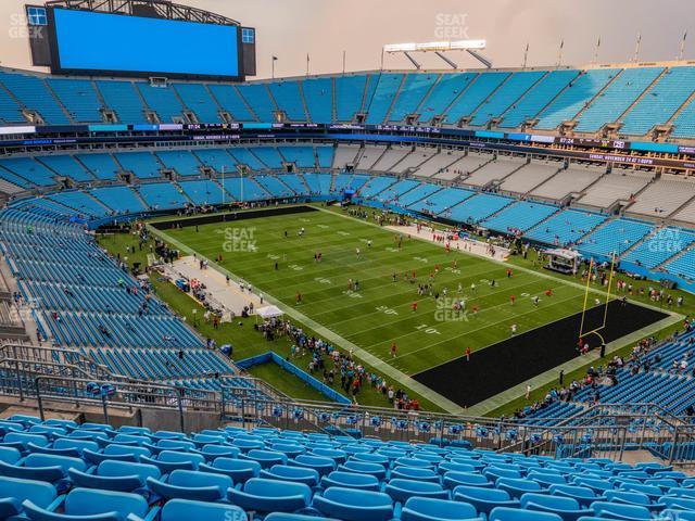 Seating view for Bank of America Stadium Section 534