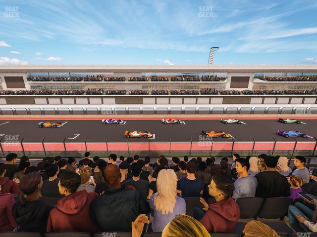 Seating view for Circuit of The Americas Section Main Grandstand Club Level 214