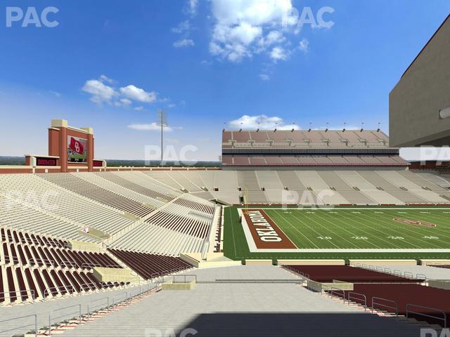 Seating view for Gaylord Family Oklahoma Memorial Stadium Section 10