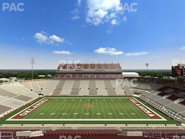 Seating view for Gaylord Family Oklahoma Memorial Stadium Section 105