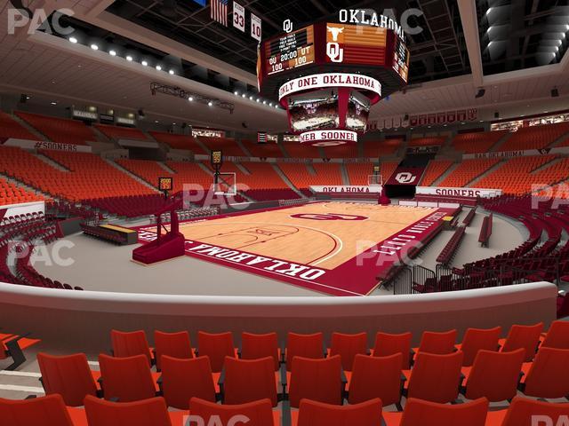 Seating view for Lloyd Noble Center Section 112