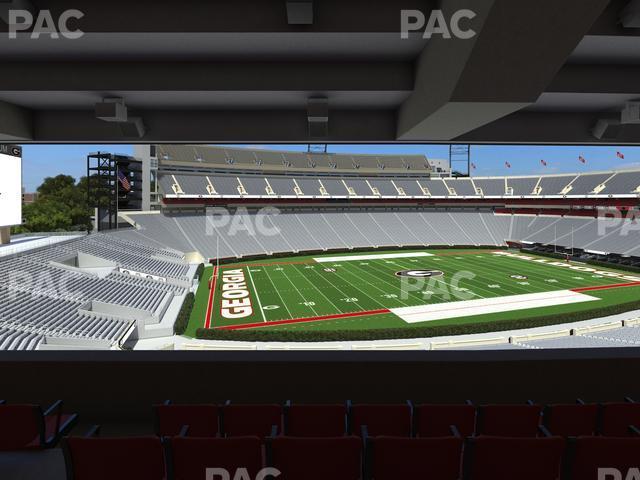 Seating view for Sanford Stadium Section South Club 235