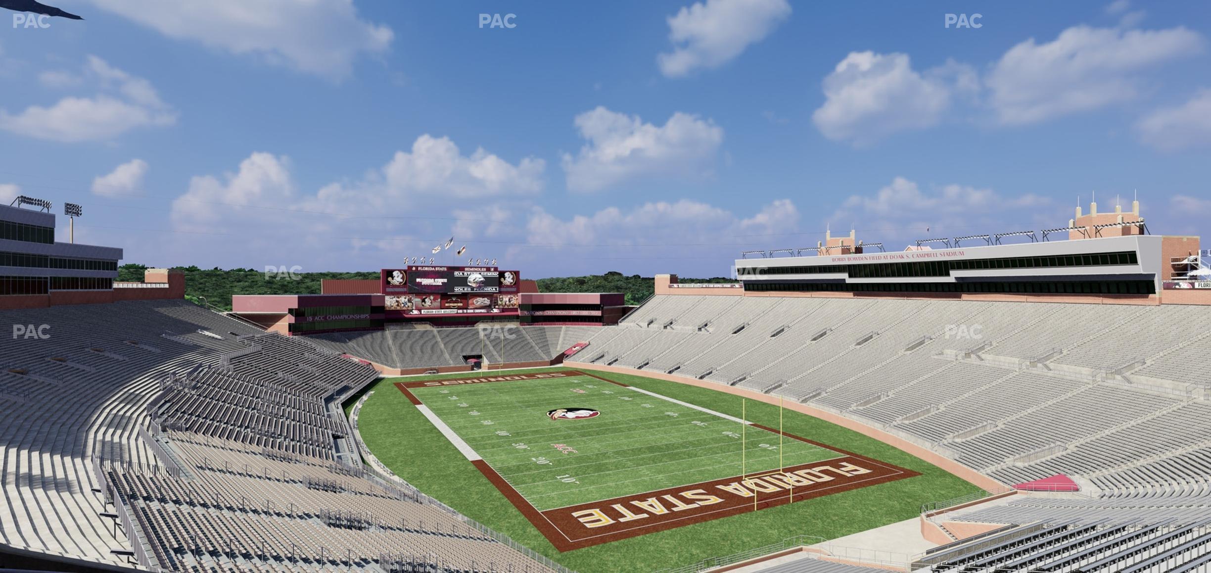 Seating view for Doak Campbell Stadium Section Club 325