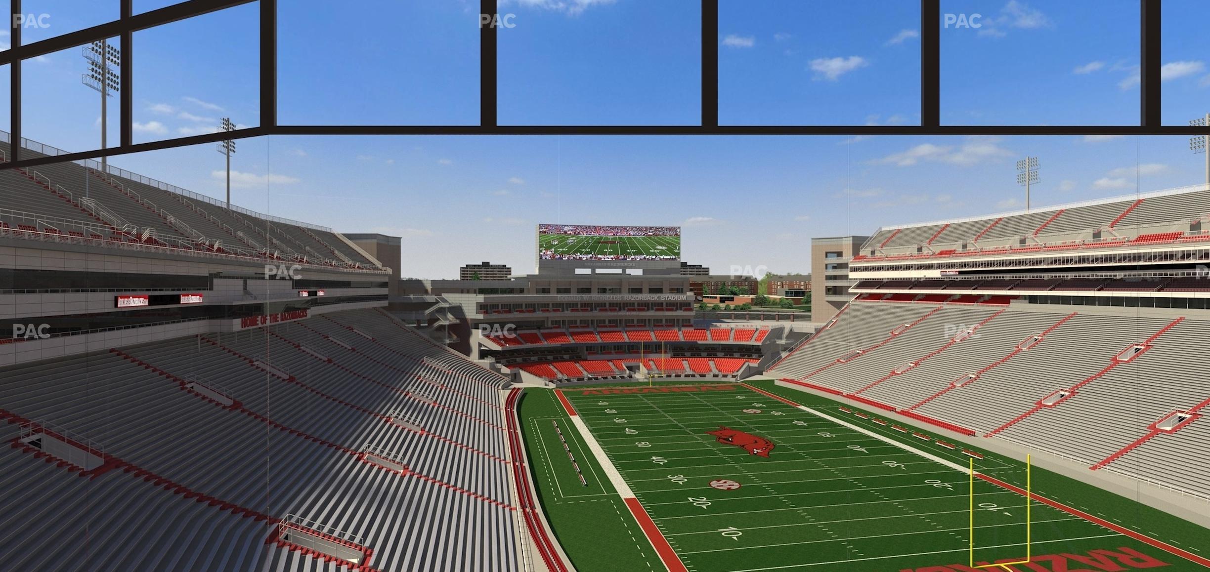 Seating view for Razorback Stadium Section 486