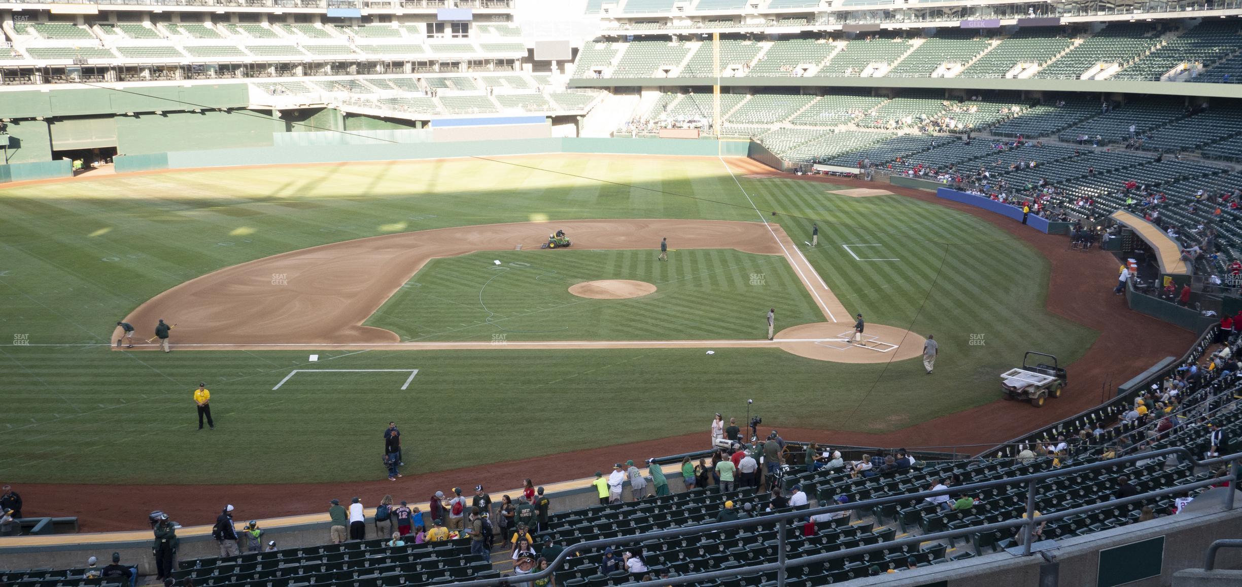 Seating view for Oakland Coliseum Section 221